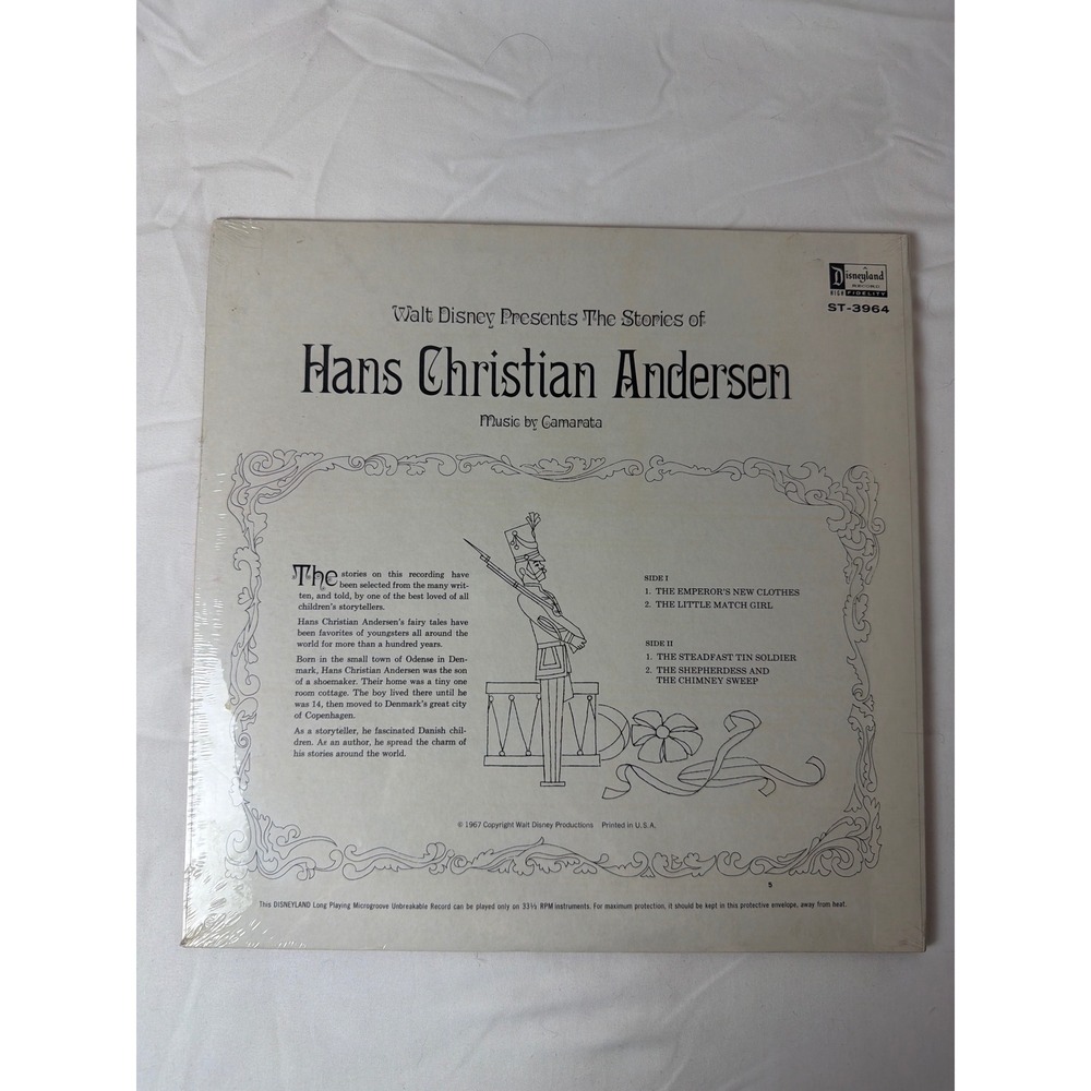 Walt Disney The Stories Of Hans Christian Andersen ST3964 LP Sealed 1967 Vinyl - Picture 6 of 10